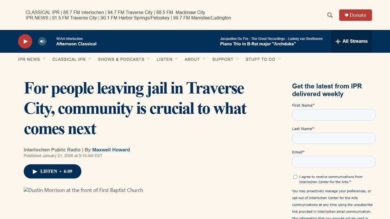 For people leaving jail in Traverse City, community is crucial to what comes next Interlochen Public Radio